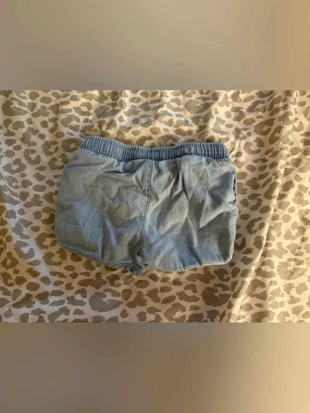 Cat & Jack Light Blue Denim-Style Drawstring Shorts